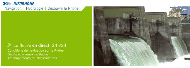 Inforhône : le trafic aux écluses du Rhône (CNR)