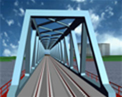 Modélisation du futur pont rail Strasbourg / Kehl - Crédit Photo : RFF