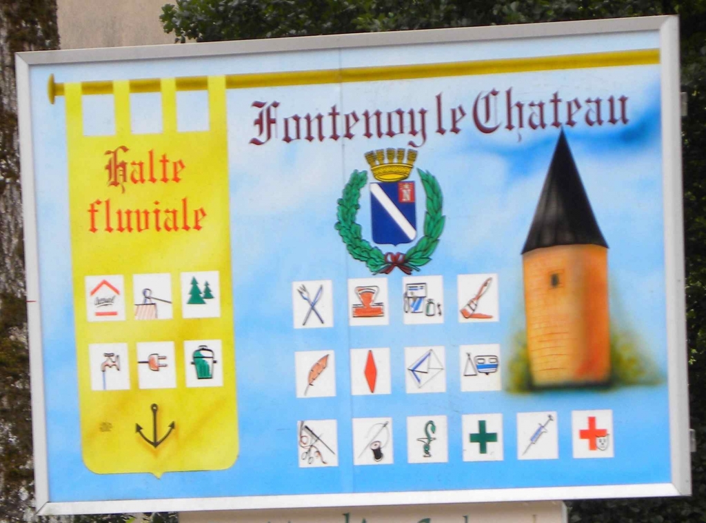 Panneau de la Halte de Fontenoy (Photo PJL)