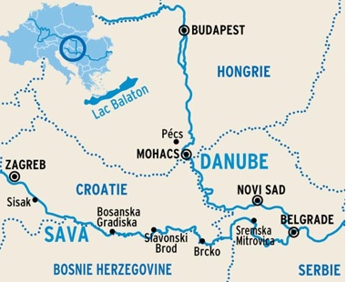 La Save, affluent du Danube (Schéma CroisiEurope)