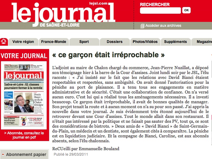Le Journal de Saône & Loire (29/03/11)