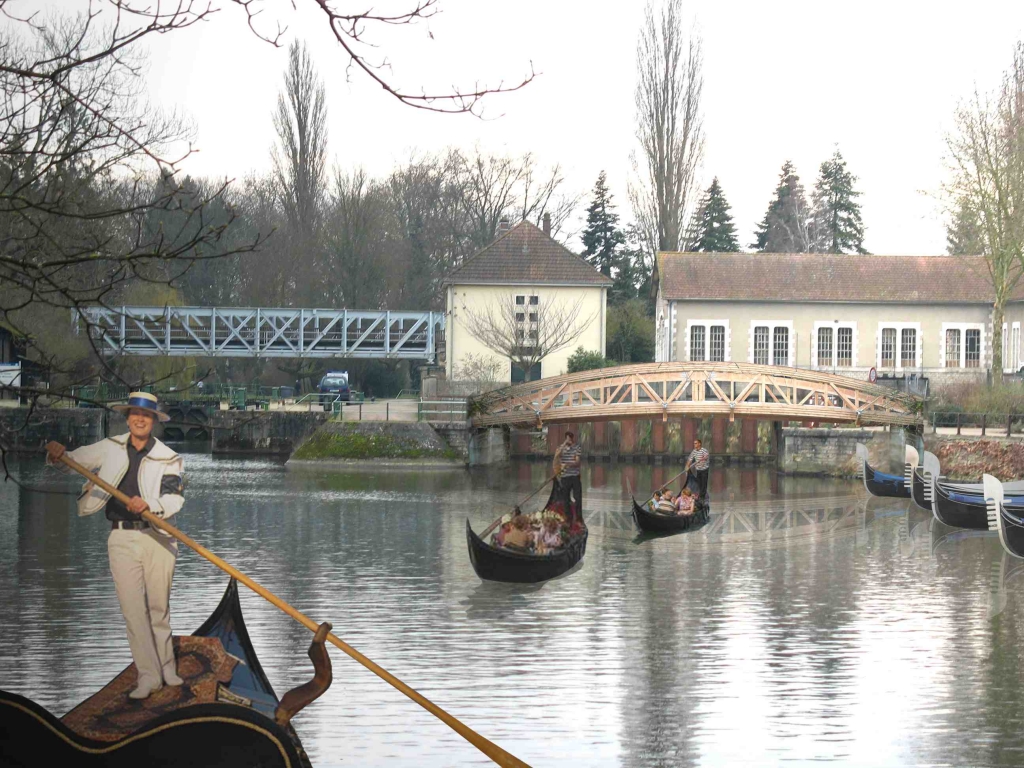 Le port des gondoles à Auxerre (Photo L.Deschamps)
