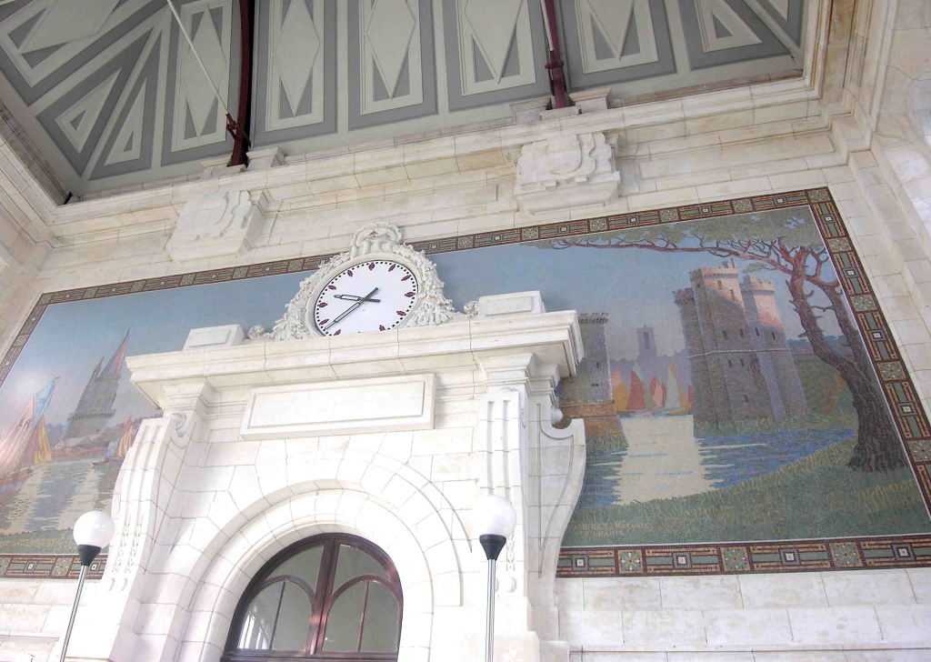 La grande fresque de la gare de La Rochelle (Photo PJL)