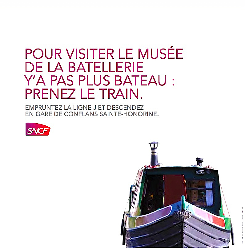 La SNCF promeut sa ligne J (Affiche SNCF)