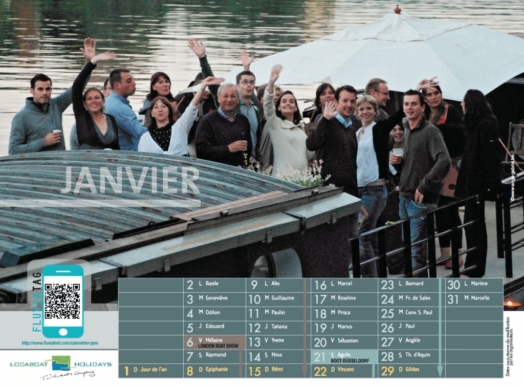 Calendrier Fluvial 2012 - "Le bonheur sur l'eau" (Photo "Ange Gabriel")