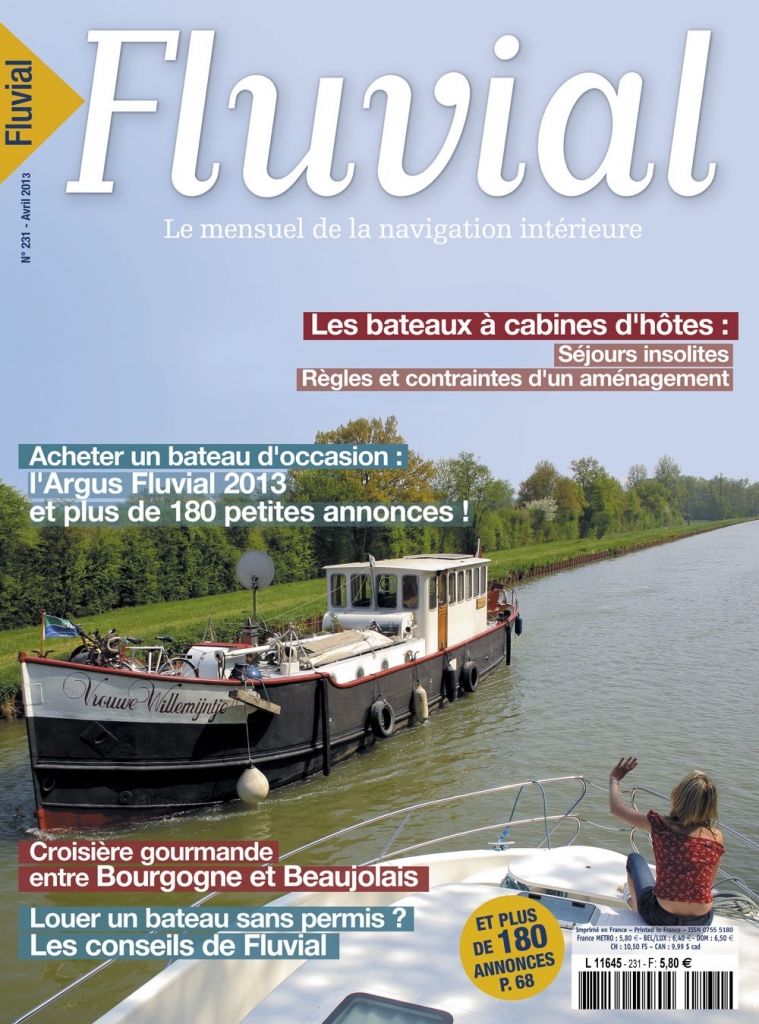 Couverture du n°231 de FLUVIAL (avril 2013)