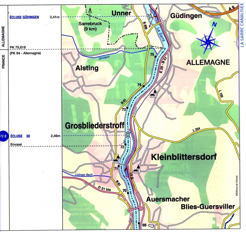 L'écluse de Güdingen (Fluviacarte 17)