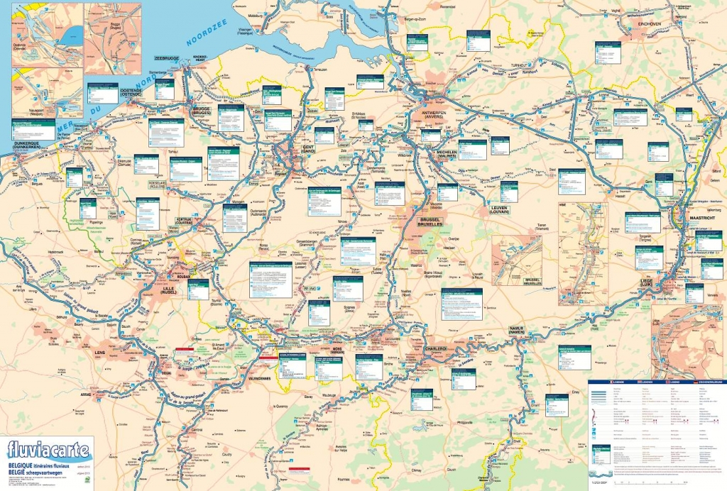 Grande carte fluviale du réseau navigable belge (Fluviacarte n°23)