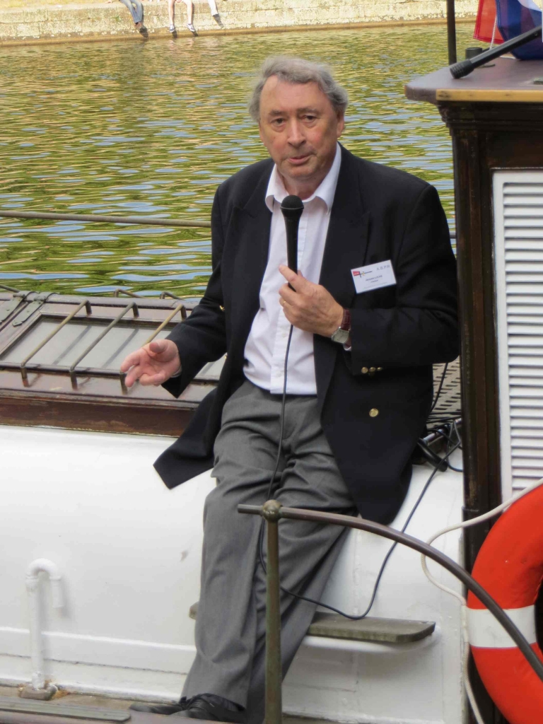 Jacques Lucas à bord du "Léchalas" (Photo ABPN)