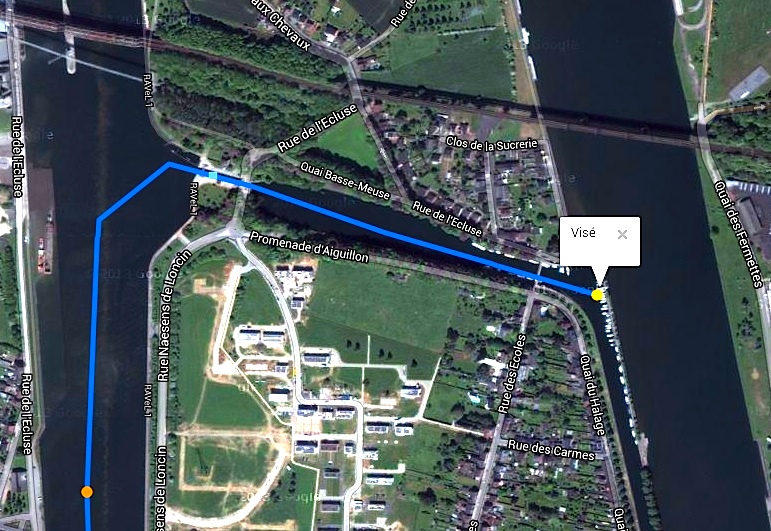 Canal Haccourt-Visé (Fluviacap-Google Maps)