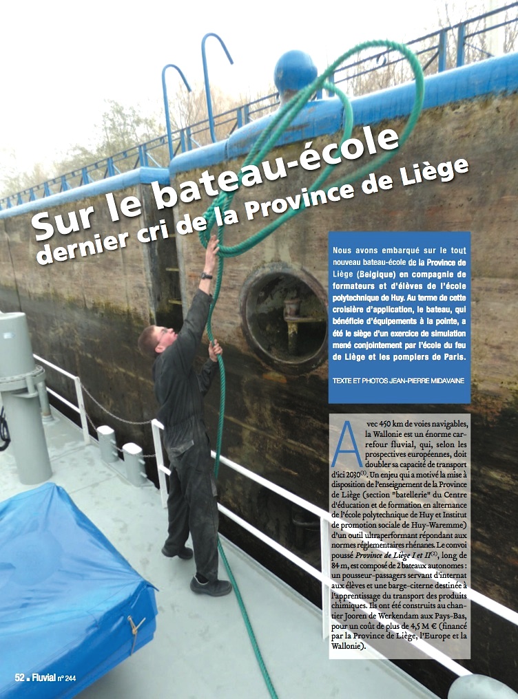 Bateau-école de la batellerie belge (Fluvial n°244)