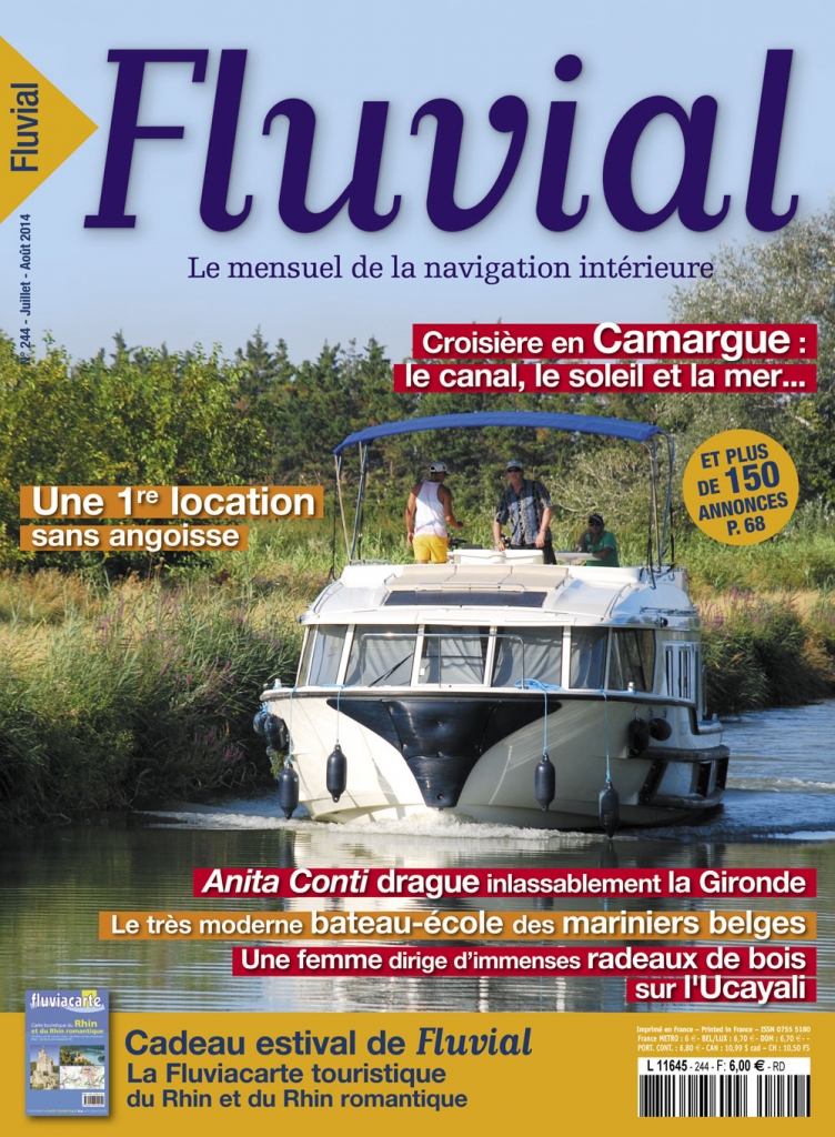 Couverture du n°244 de Fluvial (Juillet/août 2014)