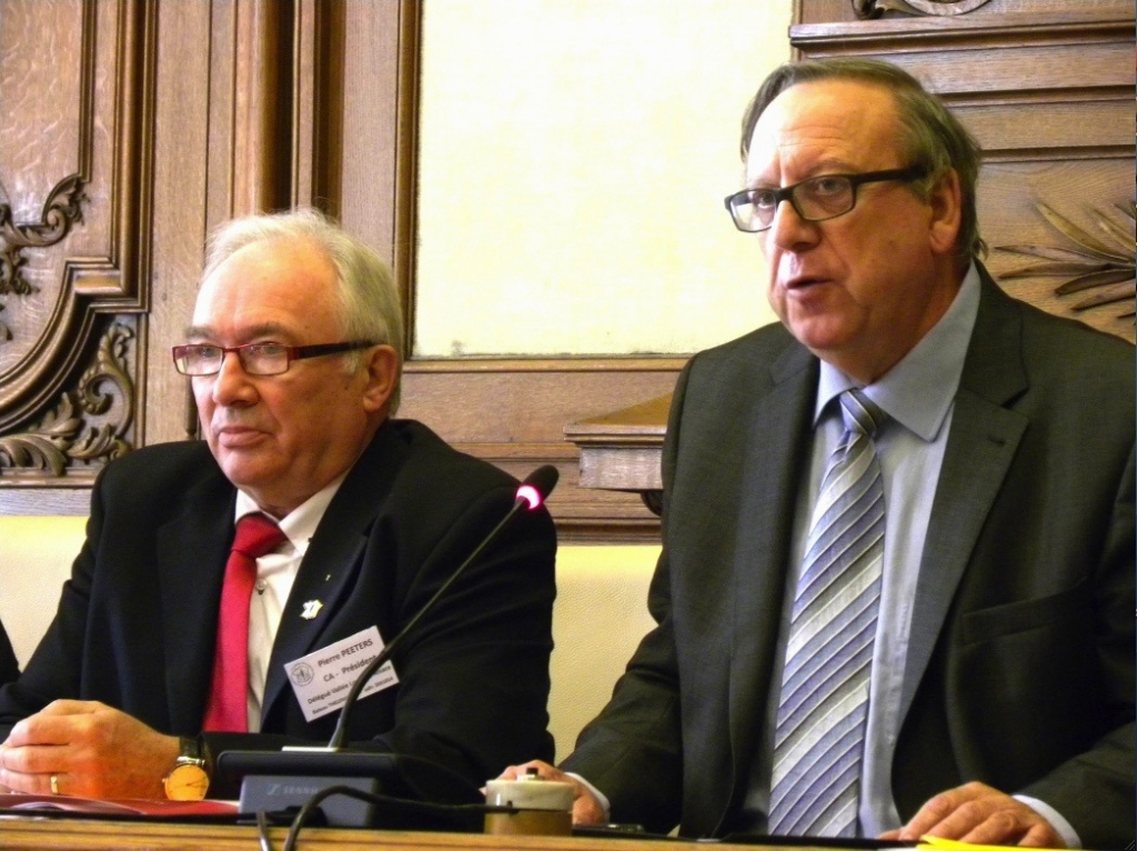 Pierre Peeters, Pdt de l'ANPEI - Christian Manable, Pdt du Conseil général de la Somme (Photo PJL)