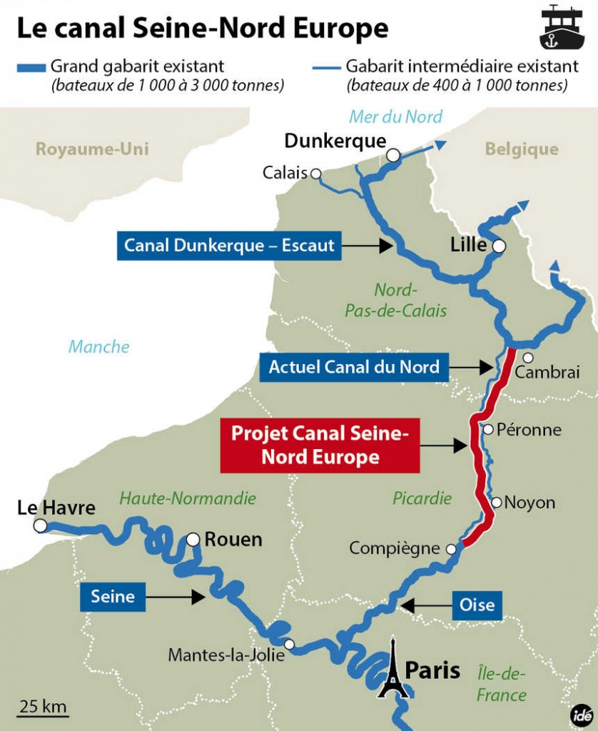 Le canal Seine-Nord Europe (document Idé)