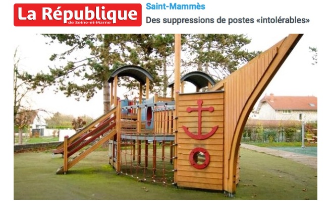 L'aire de jeux, en forme de bateau, de l'"internat des enfants de mariniers" (La République)
