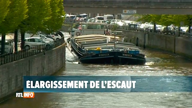L'élargissement de l'Escaut dans la traversée de Tournai (Vidéo RTLinfo)