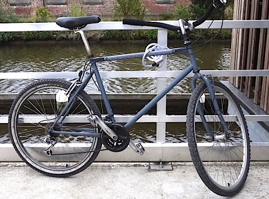 Le vélo hybride du capitaine du port de Valenciennes (Photo Duquelu)