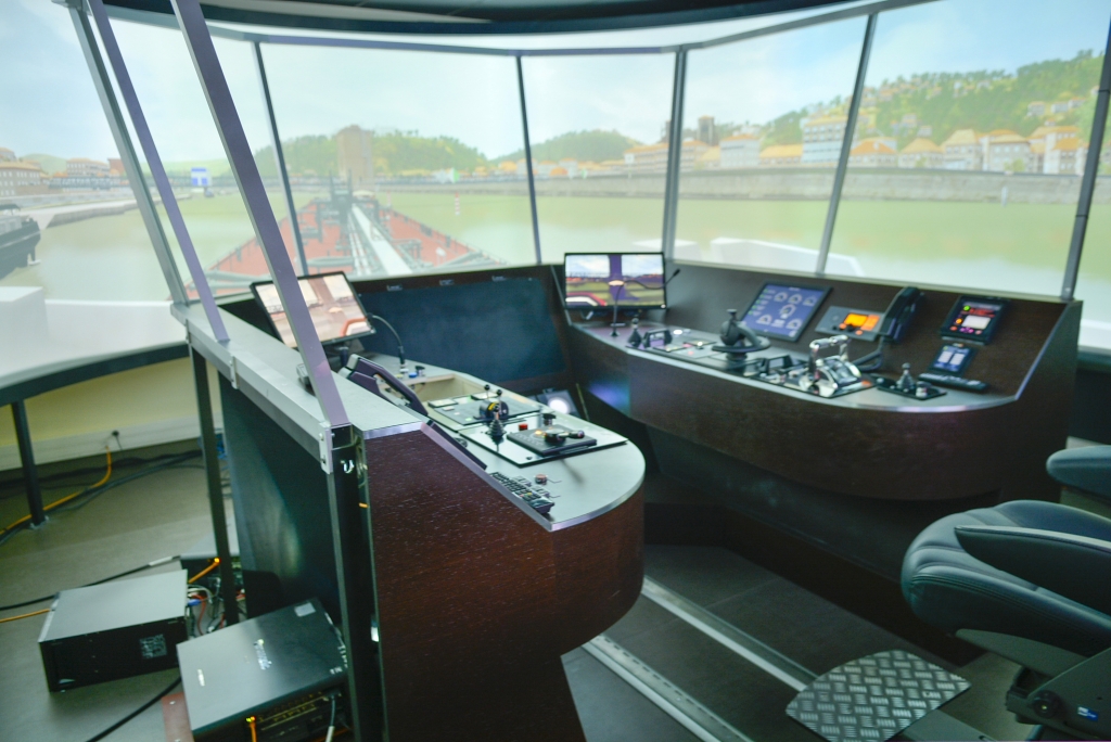 La cabine du simulateur de navigation fluviale (Photo Promofluvia)
