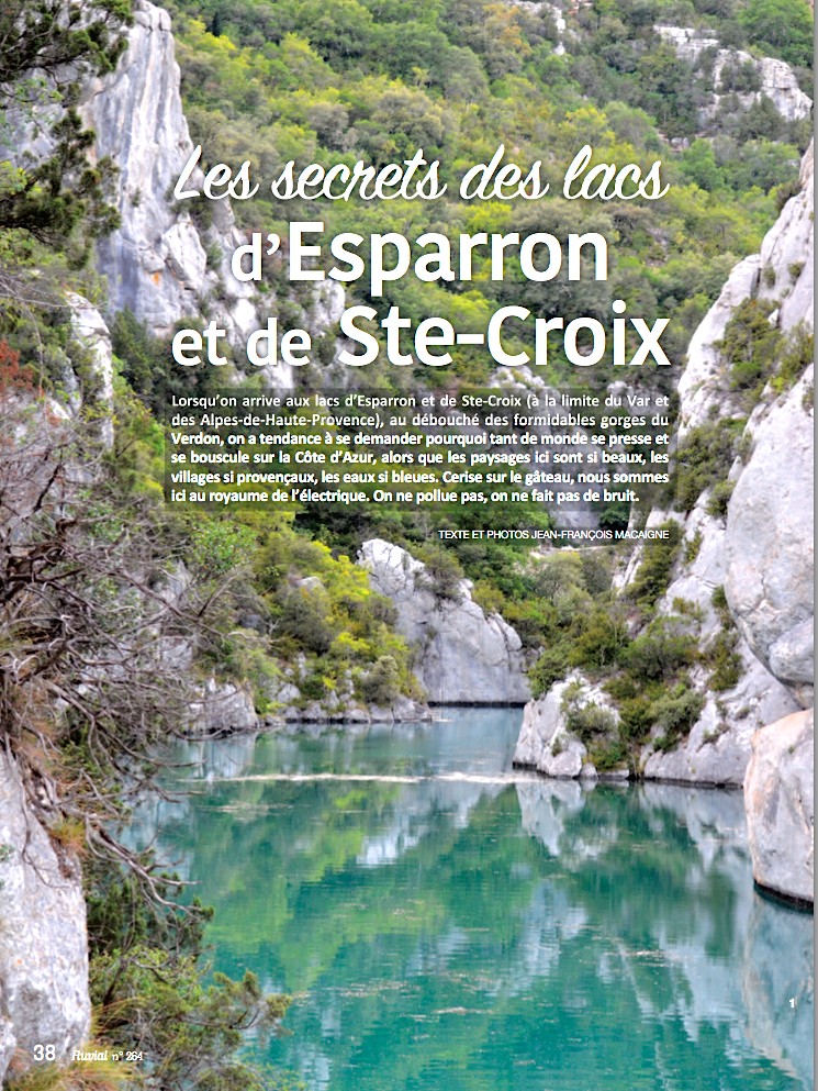 Les secrets des lacs d'Esparron et Ste-Croix (Fluvial n°264 -juillet/août 2016)