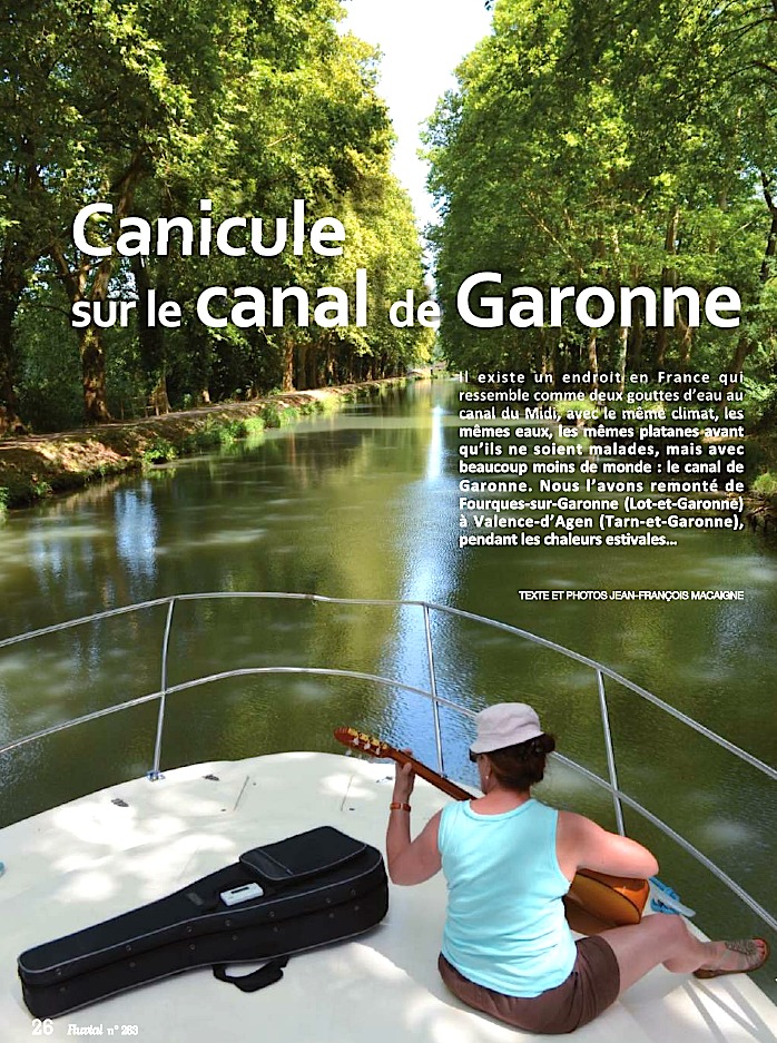 Canicule sur le canal de Garonne (Fluvial n°263 - juin 2016)