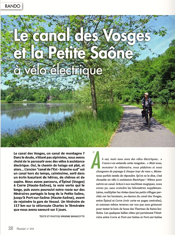 Le canal des Vosges en vélo électrique (Fluvial n°274)