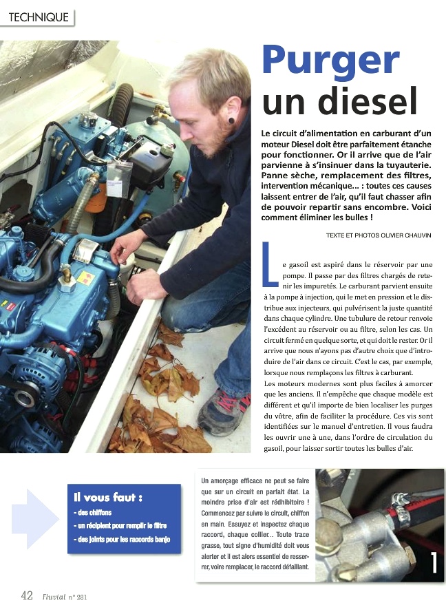 Purger un diesel (Fluvial n°281)