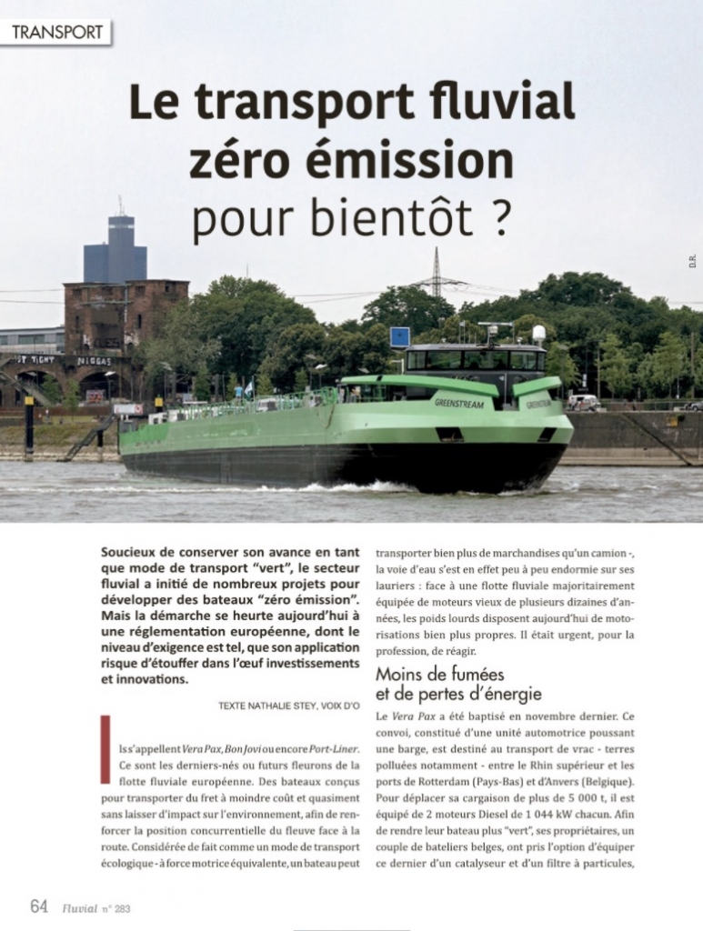 Transport fluvial : le zéro émission pour bientôt ? - Fluvial n° 283