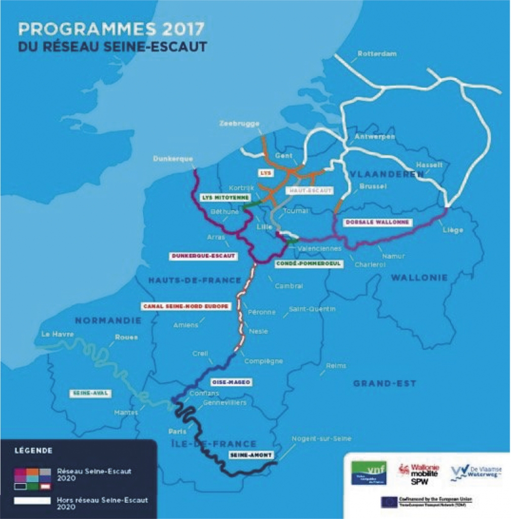 Programmes 2017 du réseau Seine-Escaut (Image V.N.F.)