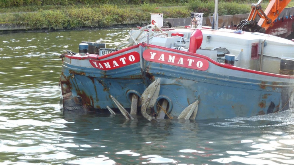 L’impressionnant renflouement de Yamato (Photo D.R.)