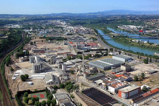 La vallée de la chimie, au sud de Lyon, à hauteur du site de Kem One à Saint-Fons (Photo Hubert Canet)