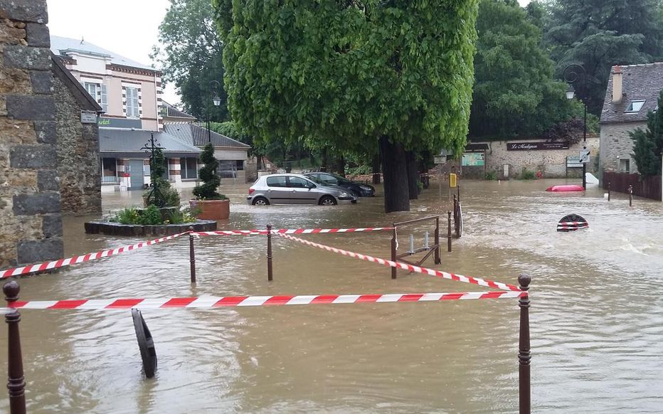 Saint-Fargeau-Ponthierry (Seine-et-Marne), le 31 mai 2016. Le hameau de Moulignon a été très durement touché par les inondations. (Photo Semea)