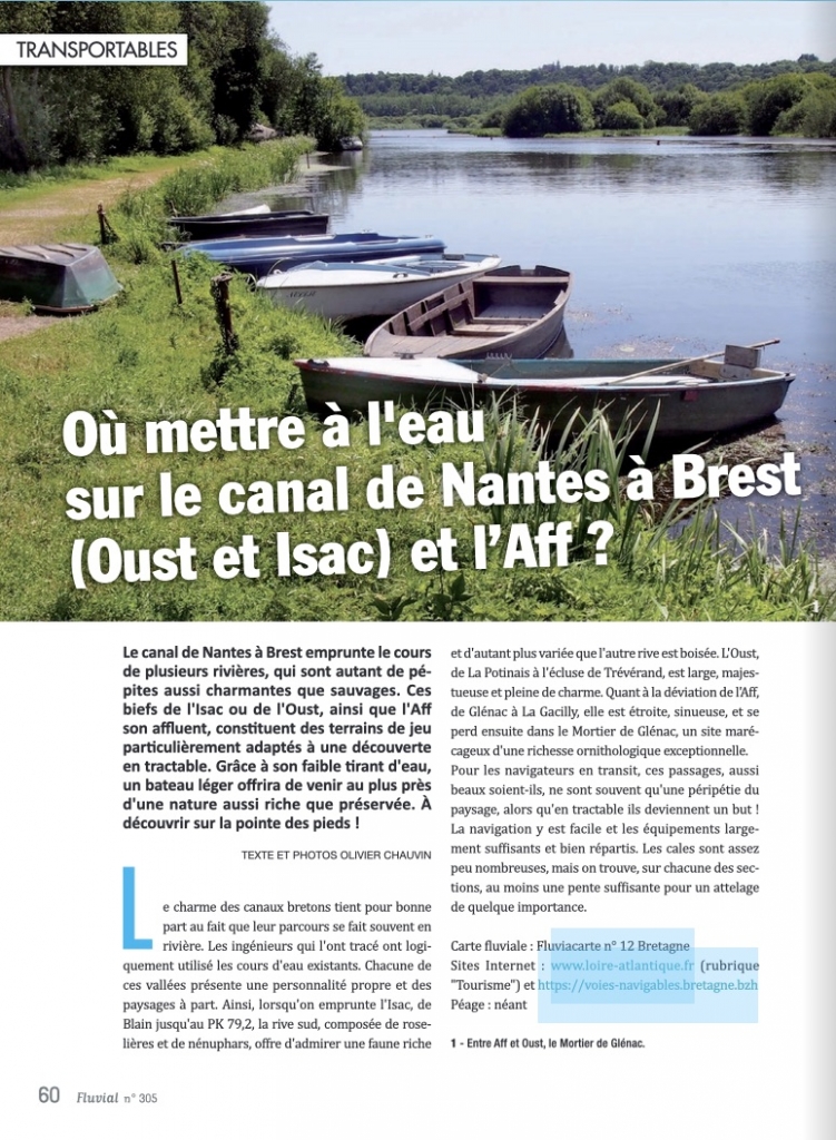 Cales sur l'Oust, l'Aff et le Nantes à Brest - Fluvial 305