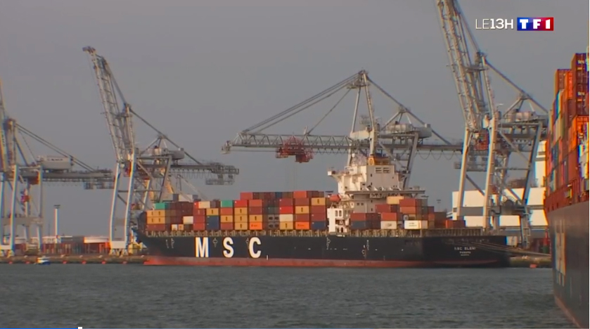 Port du Havre (photo extraite vidéo TF1 - LCI)