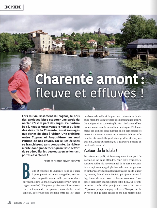 Croisière sur la Charente amont (Fluvial n°302-303)