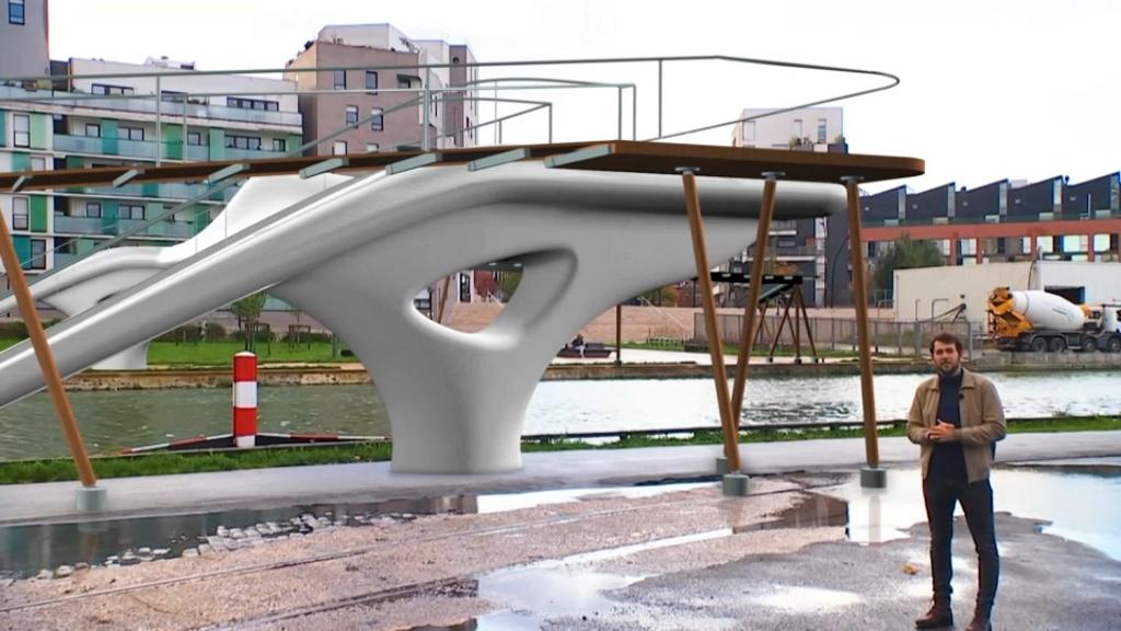 VIDÉO – Aubervilliers : voici à quoi ressemblera le pont imprimé en 3D le plus long du monde (LCI)