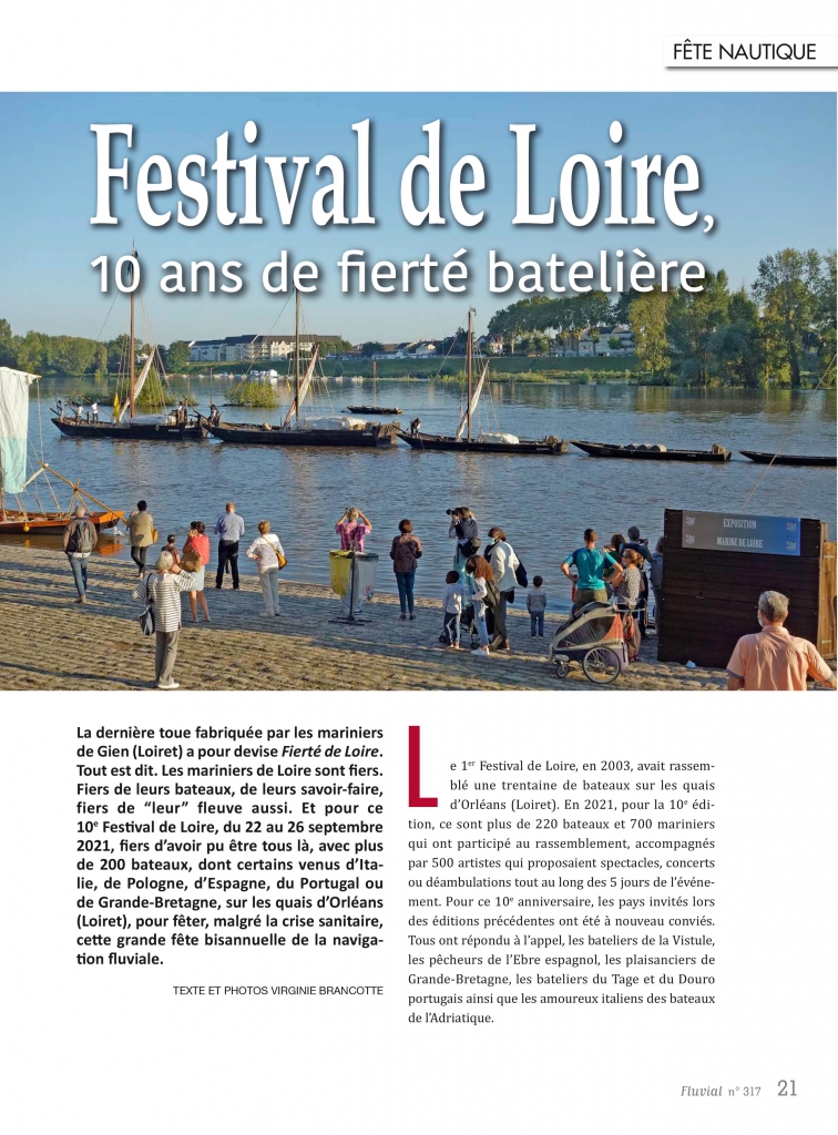Festval de Loire, 10 ans de fierté batelière - Fluvial n°317