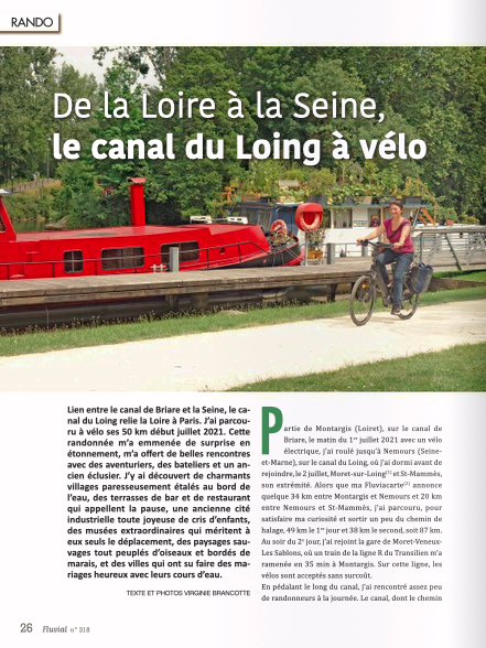 Le canal du Loing à vélo - Fluvial n°318