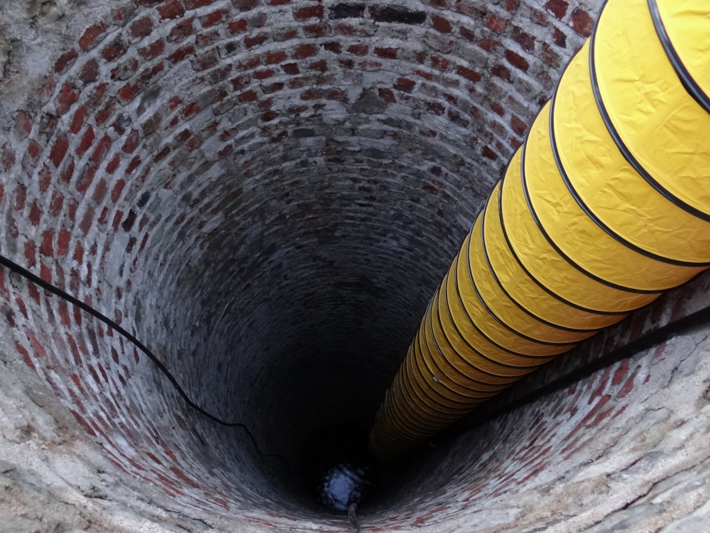 Les maçonneries des puits de ventilation du tunnel de Torcy ont été entièrement reprises (Photo Philippe Ménager)