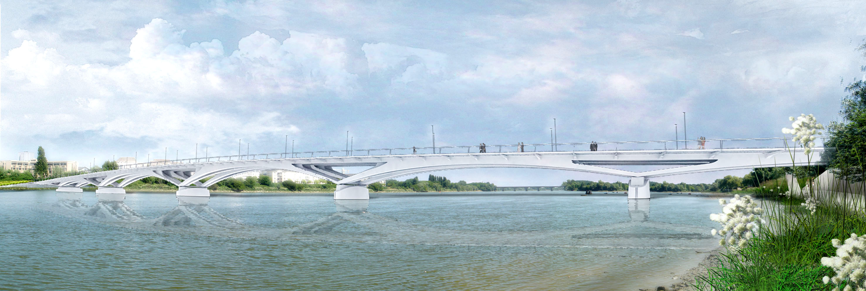 Le pont de Pirmil en image de synthèse (Photo : Nantes Métropole)