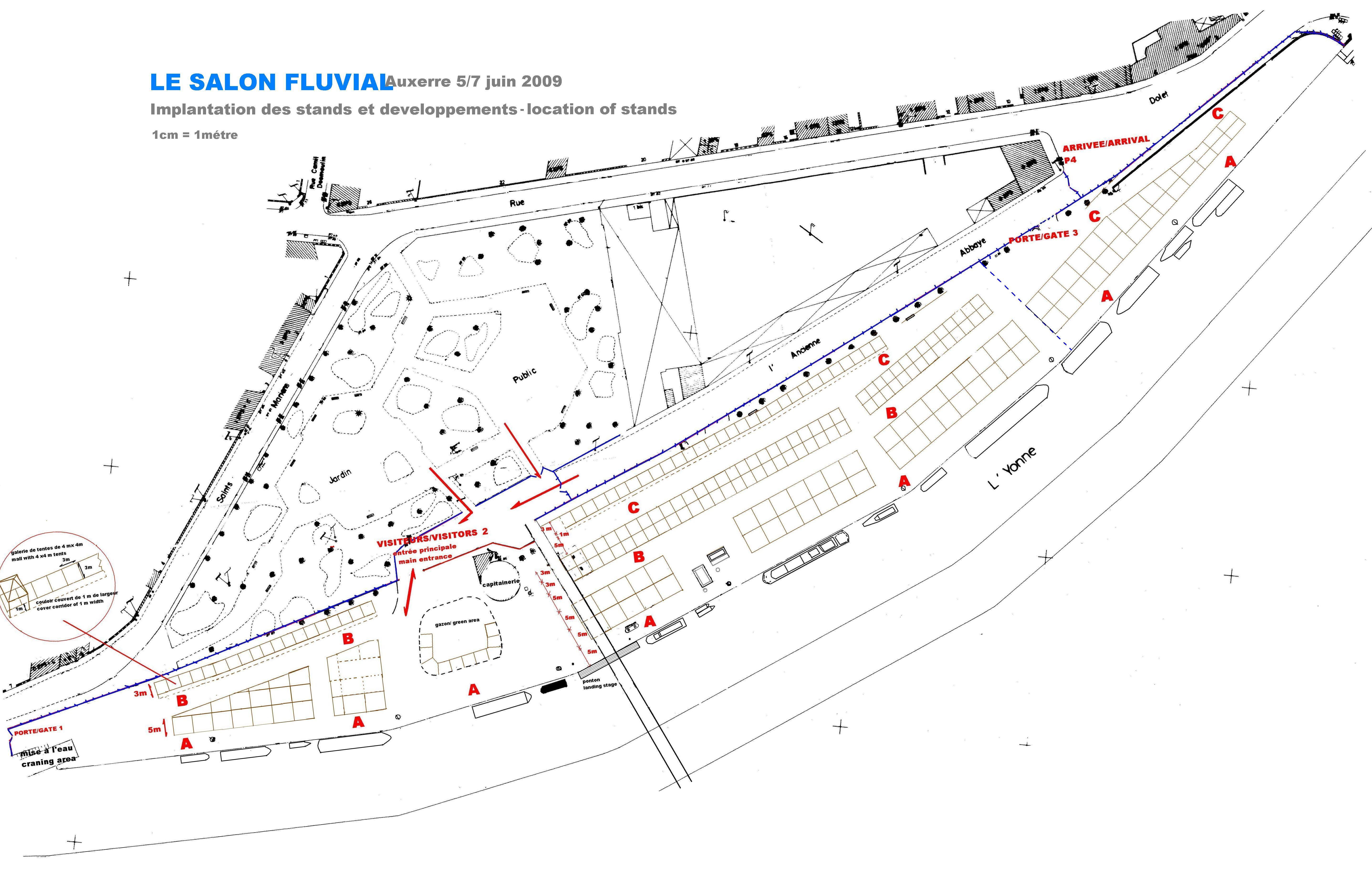 Plan du Salon fluvial d'Auxerre (Photo : DR)