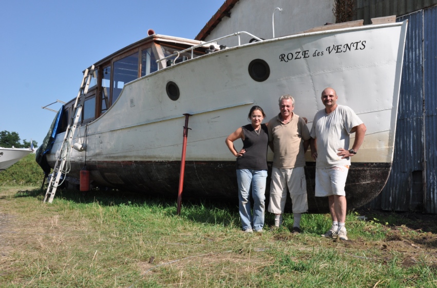 Marie-Adelaïde, Xavier et Pascal (Photo Atelier fluvial)