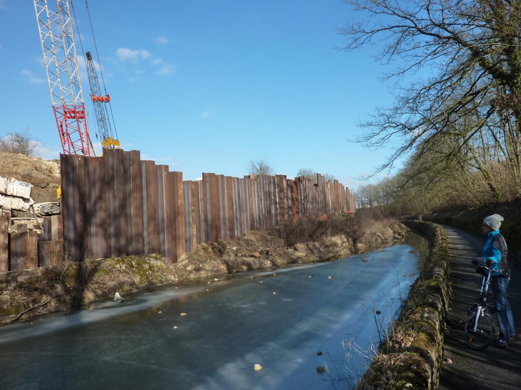 Travaux à Ludres sur le canal de jonction (Photo P. OLLINGER)