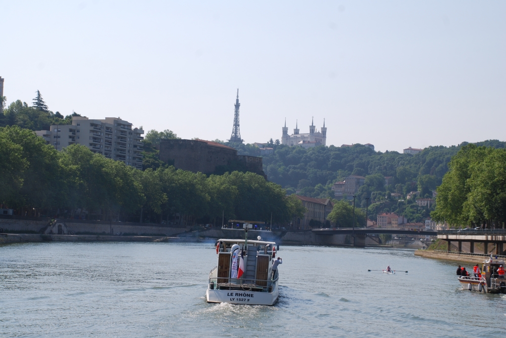 Derniers coups de rame sur la Saône (Photo J.-F. Macaigne)