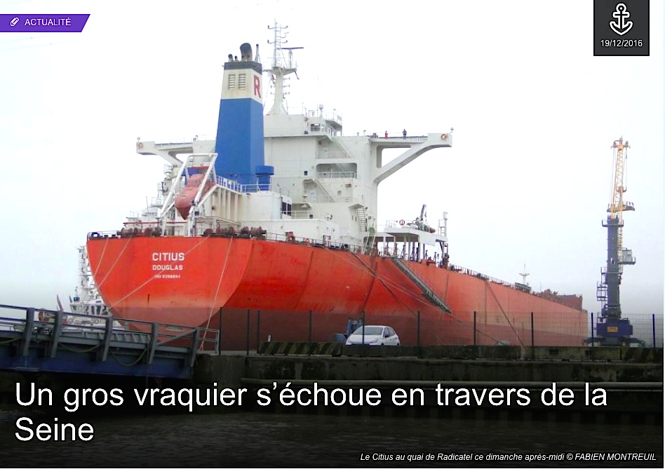 Le vraquier "Citius" (Photo F.Montreuil - "Mer et Marine")