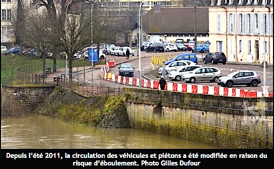 Le quai de la Monnaie à Chalon-sur-Saône (Photo G.Dufour pour Le JSL du14/02/2015)