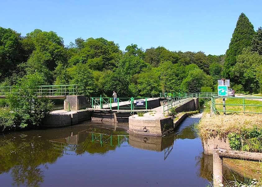 L'écluse de Boudrac'h au PK314,5 du canal de Nantes à Brest (Photo PJL)