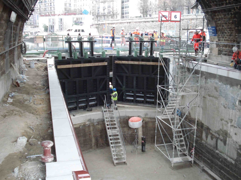 Restauration de l'écluse de l'Arsenal (Photo Ville de Paris)