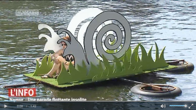 Namur - Une parade flottante insolite (Photo extraite du reportage de Canal C)