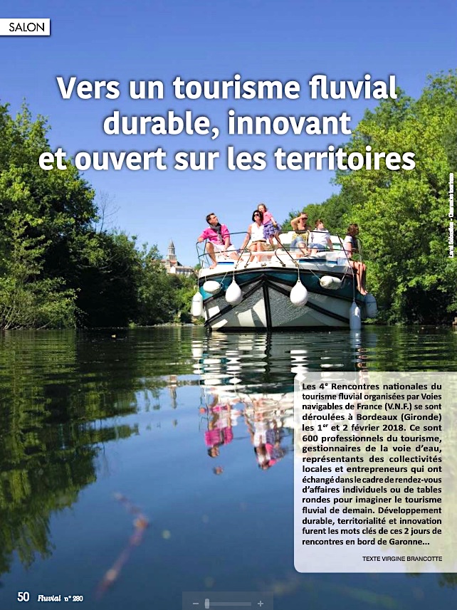 Vers un tourisme fluvial durable (Fluvial n°280)