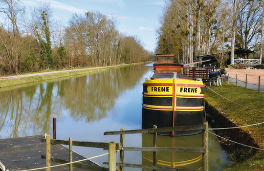 Le berrichon métallique Frêne devant le musée du canal de Berry (photo Musée du Canal de Berry)